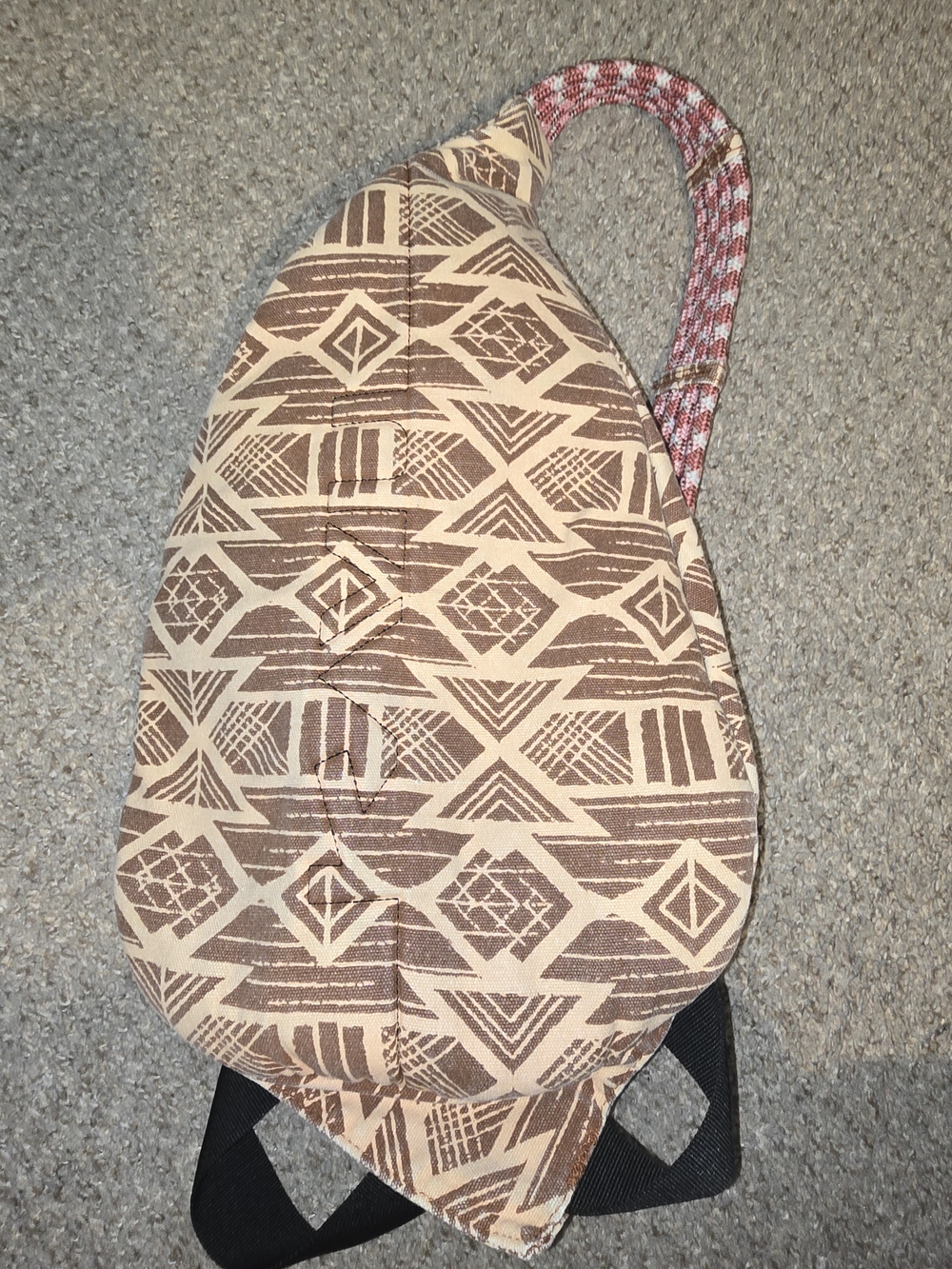 KAVU Brown & Tan Patterned Sling Rope Bag - Picture 3 of 6